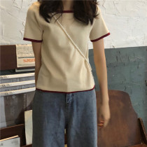 2020 summer dress new Korean version of Harajuku BF round neck T-shirt women casual short sleeve slim ins tide heart machine Joker top