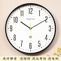 Nordic Light Lavish Hanging Clock Living Room Table Hanging Wall Home Clock Modern Minima Atmospheric Hanging Watch Fashion Muted Quartz Clock