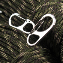 D3 simple mini D-type buckle keychain quick adhesive hook mountaineering buckle nickel-free electroplating alloy jewelry with Hook