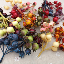 7 head wreath material candy box accessories Christmas DIY imitation Berry small fruit hawthorn fruit simulation fruit red fruit handmade
