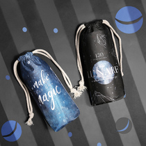 Starry vinyl five fold umbrella sunny rain dual-purpose ultra-light mini portable compact pocket retro folding pocket umbrella women