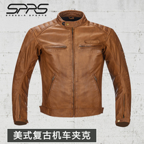 SPRS riding suit mens motorcycle jacket Autumn Spring Harley retro locomotive suit racing leather Knight equipment