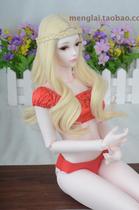 SD Doll BJD Doll 1 3 female split gold curly hair with braid