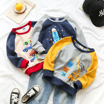 Children cartoon sweater T-shirt spring and autumn 2021 New Baby grinding long sleeve jacket pullover bodice tide