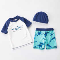 Childrens swimsuit cute baby child cute quick-drying sunscreen boy swimming trunks shark split surf suit