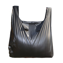 Extra large thick black sun quickened mite vest bag garment bag large moving storage portable plastic bag