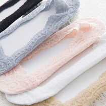 Japanese lace lace lace lace socks female summer low-gang shallow socks silicone stealth socks in shallow socks Korea