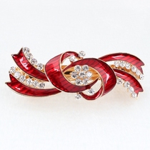 Headwear Alloy Golden Hairpin Drop Oil Inlaid Water Drill Hair Trim Korean Version Head Flower Long Hair Clip Ornament Hairclip