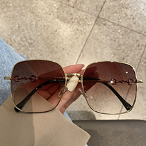 New high-end sunglasses female ins net red with the same big face and thin Korean version of the sunshade and UV protection sunglasses