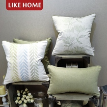 American retro Pillow sofa backrest cotton and linen bedside seat living room waist cushion cushion cushion waist pillow case