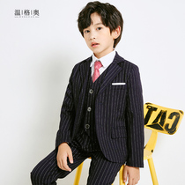 Kids suit set handsome British suit autumn little boy dress piano performance dress boy striped coat