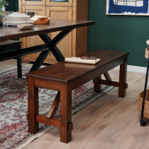 Solid wood bench bench bedroom bed tail stool changing shoe stool American table dining bench dining chair wooden bench