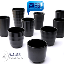 Black frosted imitation porcelain plastic restaurant beverage small Cup resistant cup canteen water cup cup tea wine glass melamine mouth Cup