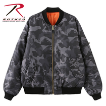 Rothco's new black camouflage jacket flight MA1 thickened warm coat in winter and increased cotton clothing 73332