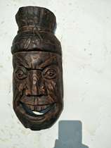 Wood carving Nuo carving Nuo opera Nuo God Nuo mask face face face face face Nuo dance Nuo Festival folk performance 30cm