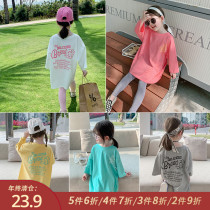 Little pudding baby baby childrens clothing 2021 new girls foreign style T-shirt skirt childrens summer baby dress Korean version of tide