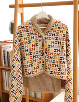 Summer air conditioning travel blanket sofa nap flannel shawl blanket single warm thickened blanket soft blanket