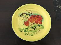 1950s advance brand enamel plate lotus bird local state-owned nostalgic collection film and television props