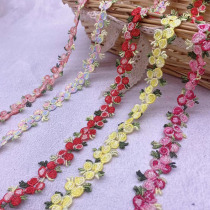 Section dyed small flower embroidery lace clothing accessories decoration handmade DIY edge water-soluble flower hair decoration material