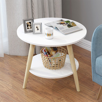 Nordic small coffee table Bedside side round table Simple modern living room small apartment Balcony Leisure ins wind bay window table