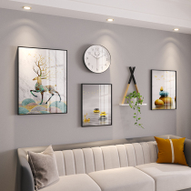 Headboard Draw 2021 main sleeper Decorative Painting Background Wall Face Hanging Painting Combined Nordic Wind Restaurant Bedroom Crystal Porcelain Wall Elk Deer