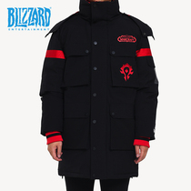 Blizzard Blizzard game peripheral World of Warcraft Tribal alliance in the long warm windproof black down jacket