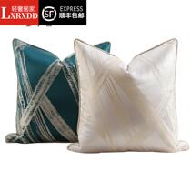 LXRXDD Modern Light Luxury Northern European Living Room Sofa Holding High-end Model Room Sofa Reliable Pillow