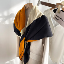 (Collage letters) True silk wool large square towels European and American temperament autumn and winter thin and warm scarves for women and women