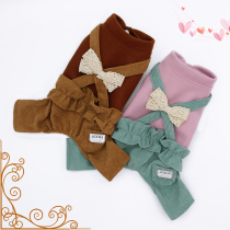 Dog clothes autumn and winter New Teddy VIP small dog pet dog four-legged clothes plus velvet dog clothes