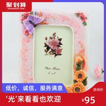 High-grade European pastoral photo frame supplies creative wedding room decoration 6 inch 465642 two-color