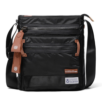 Mens shoulder bag casual tide Harajuku style vertical Oxford cloth bag crossbody waterproof trend backpack large capacity
