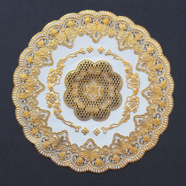 European hot stamping cup mat table mat pvc health bowl mat plate mat flower pot mat ktv hotel Western placard