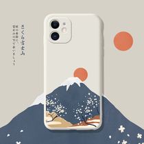 Suitable for apple 13 phone shell silicone gel iPhone12 full package 11 soft Pro day style max Fuji Mountain mini liquid 7 men 8 women plus creative xr new xsma