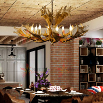 LOFT American Internet cafe bar clothing store coffee shop Living Room restaurant antler creative personality chandelier lamp