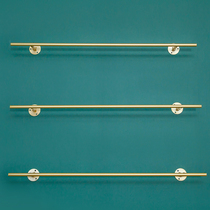 Clothing store display rack wall hanging mens and womens clothing store hanging clothes crossbar shelf clothes hanging rod wall hanging gold