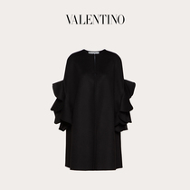 VALENTINO VALENTINO Lady Black Cashmere Ruffle Cloak