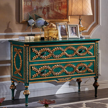 American sofa Entrance cabinet Light luxury French painted dining side cabinet Bedroom locker Living Room European-style foyer bucket cabinet