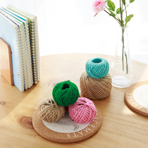 Handmade material retro decorative hemp rope primary color braided rope Inwind colored bundling rope hemp thread rope