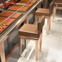 Jewelry store chair High chair Bar chair Mobile phone store stool backrest Glasses store stool Stainless steel cash register chair