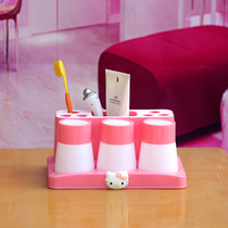 Family of three toothbrush cup set creative toothbrush holder rinse Cup wash set dental box brush toothbrush box