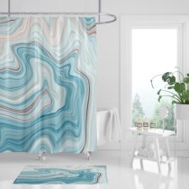 Toilet bathroom shower curtain set non-perforated waterproof thick mold curtain partition door curtain shower hanging curtain cloth