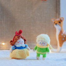 April hand-made DIY crochet Cartoon Doll wool pendant little Prince Snow White bag hanging material bag