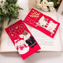 Taiwans Pop Cat Wedding Celebration Groom Bridal Bridal Bridal Bridal Wedding Red Envelopes is an upscale pure cotton cloth