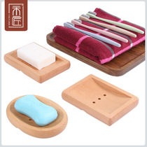 Mason new product Artisanal Drain Soap Case Beech Oval Square Bathroom Toilet Kitchen With Shelve
