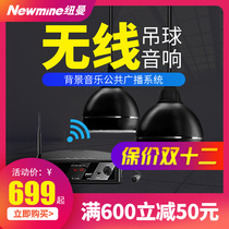 Newman (Newmine) Active Wireless Outdoor Waterproof Pillar Audio Set Public Broadcasting Background Music Bluetooth Wireless Power Amplifier Transmitter Speaker