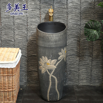 Domei Wang Chinese balcony Small column washbasin One-piece washbasin Column basin Floor-to-ceiling outdoor washbasin