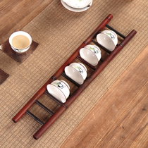 Kung Fu tea cup holder bamboo kung fu tea water Cup bracket kung fu tea set accessories simple tea cup storage rack