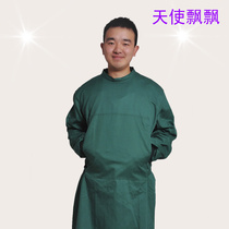 Surgical gown Mens and womens long-sleeved green blue and white coat Cotton thickened isolation gown Hand washing clothes Brush hand clothes Doctor nurse clothes