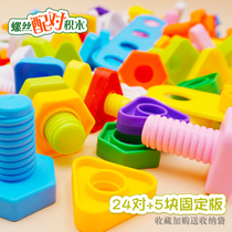 Toy building block assembly baby screw nut twist screw assembly detachable childrens hands-on ability 3 puzzle 1 year old