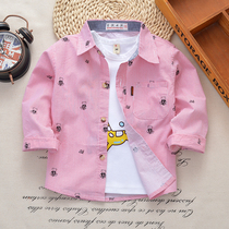 Baby shirt Boy shirt Long sleeve Female baby shirt Pure cotton childrens shirt base male spring and autumn baby jacket
